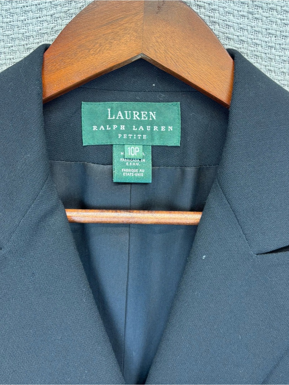 Vtg Ralph Lauren Women 10 P Double Breasted Blazer Bullion Crest Gold Buttons - Picture 2 of 9